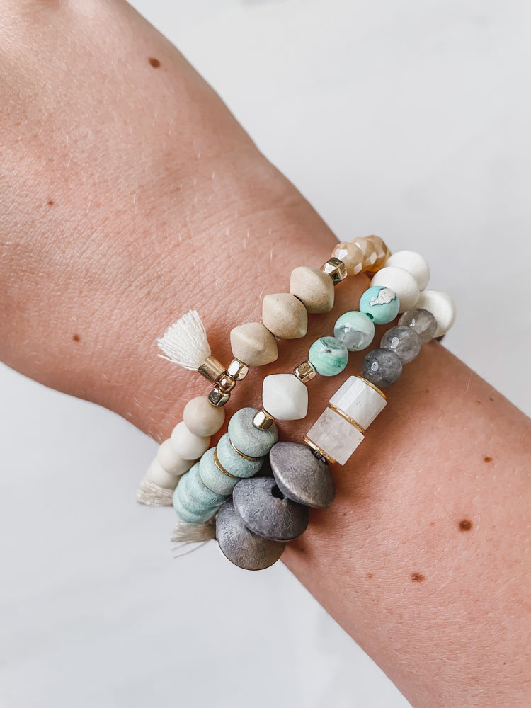 Saltwater - Wooden Bead Bracelet