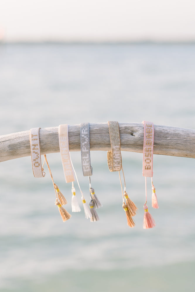 GIRL POWER Adjustable Beaded Bracelet