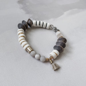 Summer Storm - Wooden Bead Bracelet