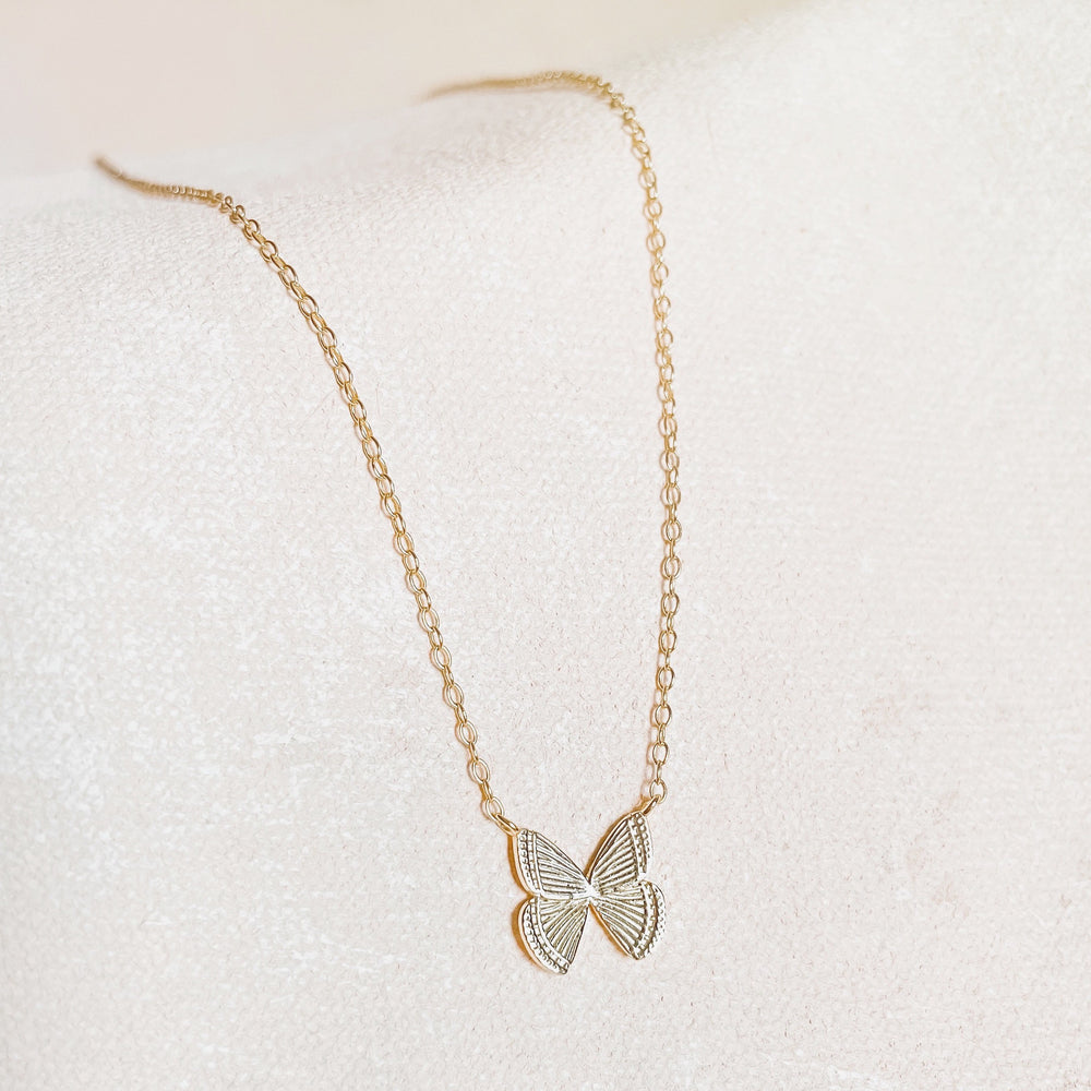 Mia Gold Butterfly Pendant Necklace