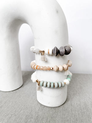 Saltwater - Wooden Bead Bracelet