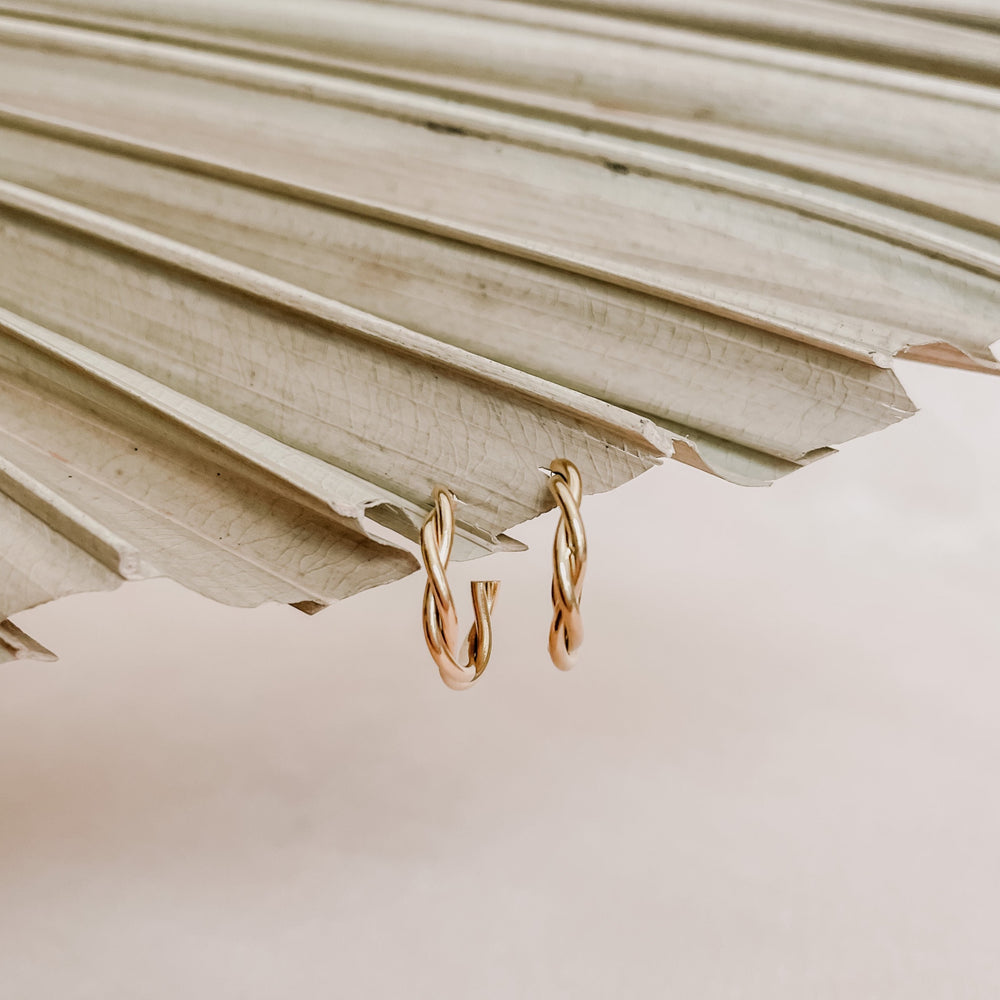 Tiny Twist Hoop Earrings