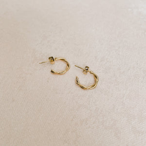 Tiny Twist Hoop Earrings