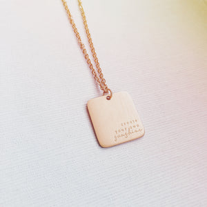 "Create Your Own Sunshine" Gold Necklace