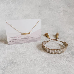 Mama Bracelet & Necklace Stack Set